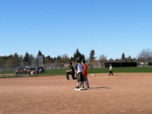 Hunter's first baseball practice