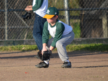 Hunter's second baseball practice