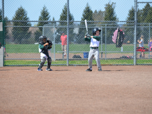 Hunter's third baseball practice