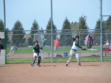 Hunter's third baseball practice
