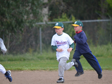 Hunter's fourth baseball practice