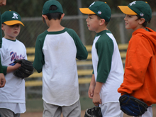 Hunter's fourth baseball practice