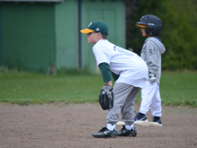 Hunter's fourth baseball practice