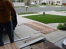 Stained molding and wainscot stips...
