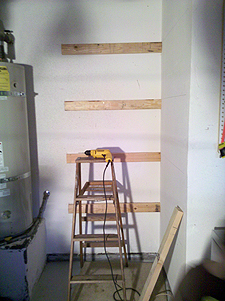 new garage shelving
