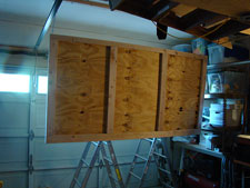 The first side is hung on sturdy chain.