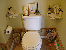 Heidi finished up with the new wallpaper border.