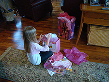 Jordan opening presents.