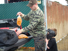 Dave & Hunter loading up the paintballs.