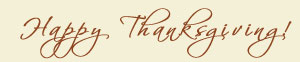 Happy Thanksgiving!