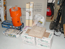 Materials for our tile project.